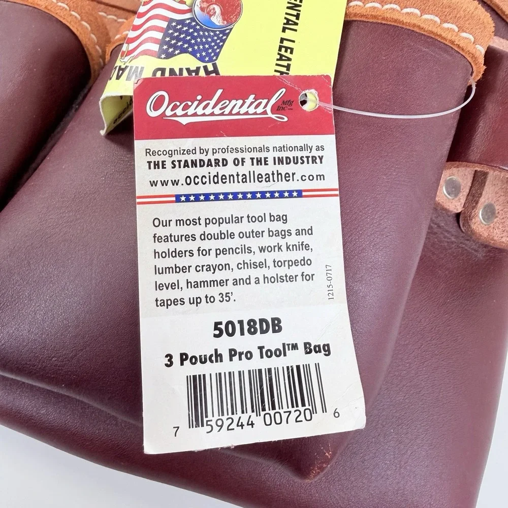 Occidental Leather 5018DB OxyRed 3 Pouch Tool Bag w/ XL Belt USA